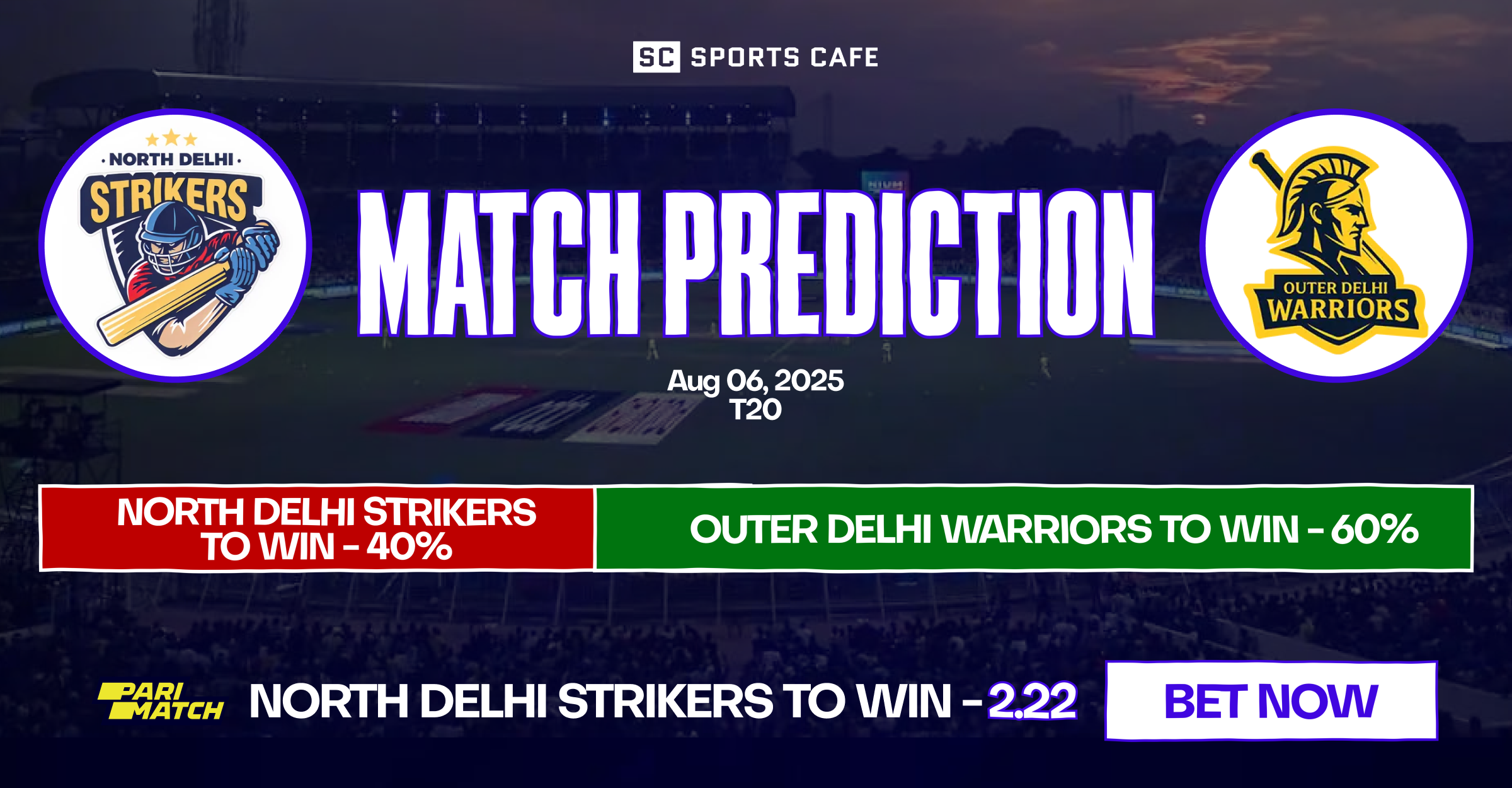 North Delhi Strikers vs Outer Delhi Warriors match prediction.
